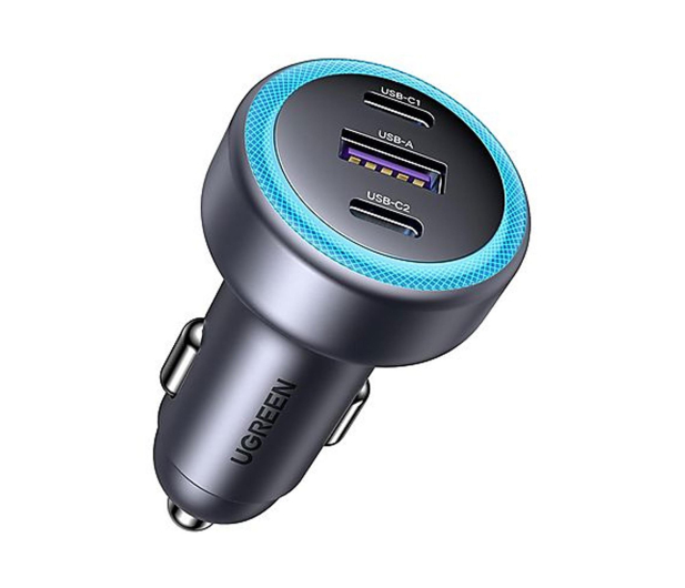 UGREEN Ładowarka samochodowa EC307 USB + 2X USB-C 30W czarna - 1488943 - zdjęcie